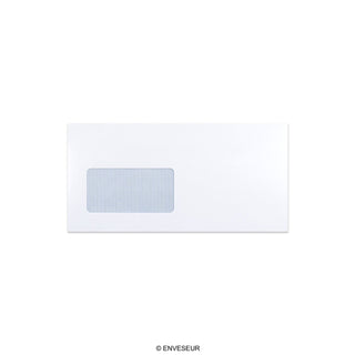 White Opaque Gummed Business Envelope (114 x 229mm)