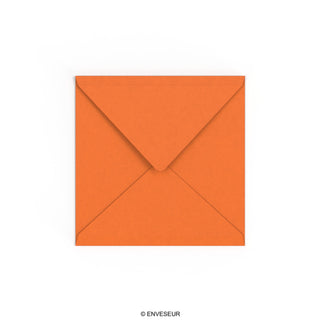 Flame Orange British Made Gummed V-Flap Envelope (155 x 155mm)