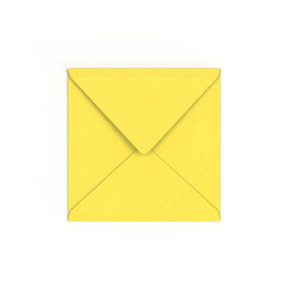 Sunflower Yellow British Made Gummed V-Flap Envelope (155 x 155mm)
