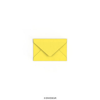Sunflower Yellow British Made Gummed V-Flap Envelope (62 x 94mm)