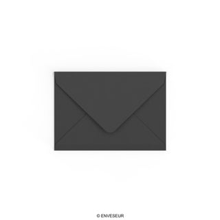 C6 Black British Made Gummed V-Flap Envelope (114 x 162mm)