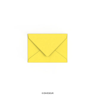 C7 Sunflower Yellow British Made Gummed V-Flap Envelope (82 x 113mm)
