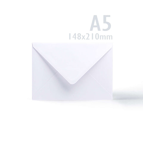 White Smooth Cards & Envelopes Pack White 148x210 mm + 162x229 mm