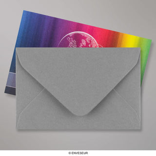 Dark Grey Gummed V-Flap Greeting Card Envelope (62 x 94mm)