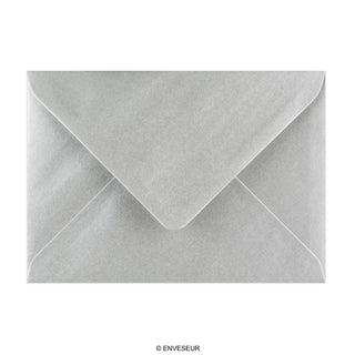 Metallic Silver Gummed V-Flap Greeting Card Envelope (125 x 175mm)