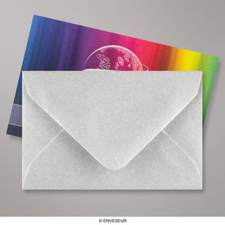 Metallic Silver Gummed V-Flap Greeting Card Envelope (62 x 94mm)