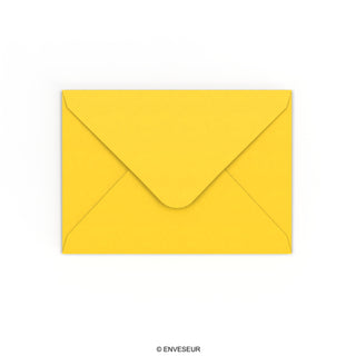 Mid Yellow Gummed V-Flap Envelope (125 x 175mm)