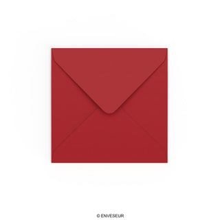 Dark Red Gummed V-Flap Envelope (130 x 130mm)