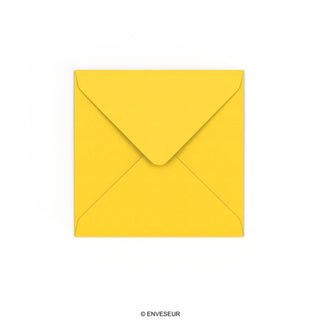 Mid Yellow Gummed V-Flap Envelope (130 x 130mm)