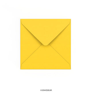 Mid Yellow Gummed V-Flap Envelope (140 x 140mm)