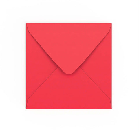 Bright Red Gummed V-Flap Envelope (155 x 155mm)