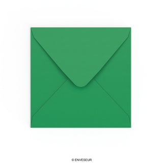 Dark Green Gummed V-Flap Envelope (155 x 155mm)