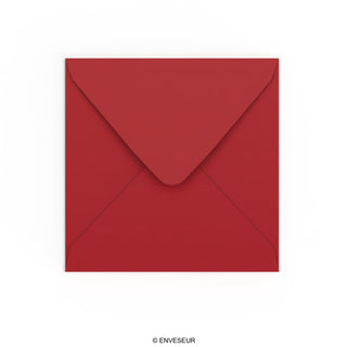 Dark Red Gummed V-Flap Envelope (155 x 155mm)