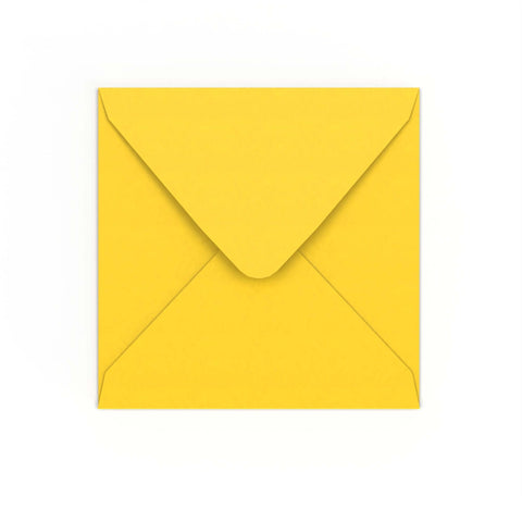 Mid Yellow Gummed V-Flap Envelope (155 x 155mm)