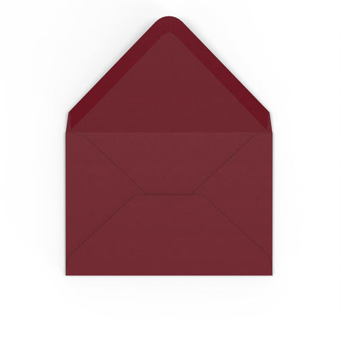 Burgundy envelopes Burgundy 65 x 94 mm Gummed