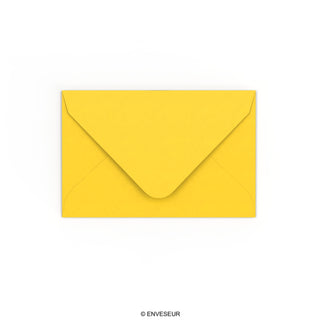 Mid Yellow Gummed V-Flap Envelope (65 x 94mm)