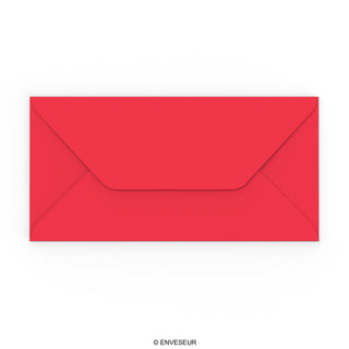 DL Dark Red Gummed V-Flap Envelope (110 x 220mm)