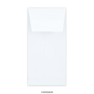 DL White Recycled Peel & Seal Gusset Envelope (220 x 110 x 25mm)
