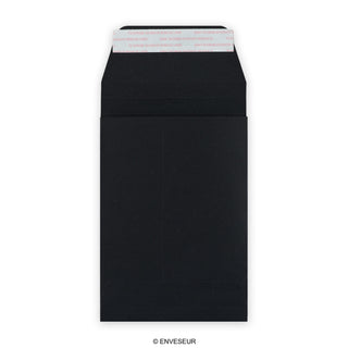 C6 Black Peel & Seal Gusset Envelope (114 x 162 x 25mm)