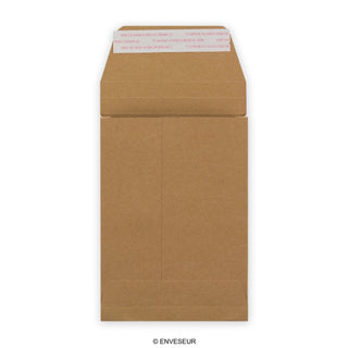 C6 Manila Brown Peel & Seal Manila Gusset Envelope (114 x 162 x 25mm)