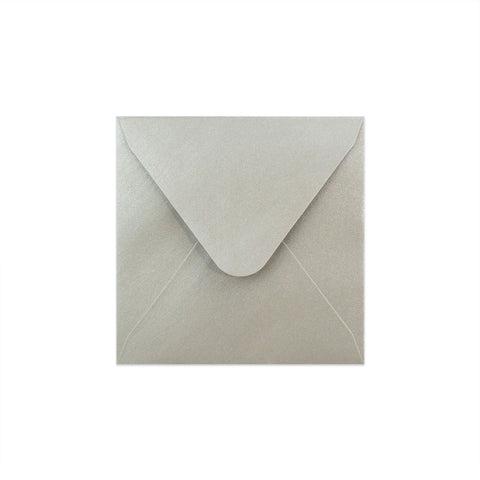 Pearlescent Envelopes Silver 120 x 120 mm Gummed