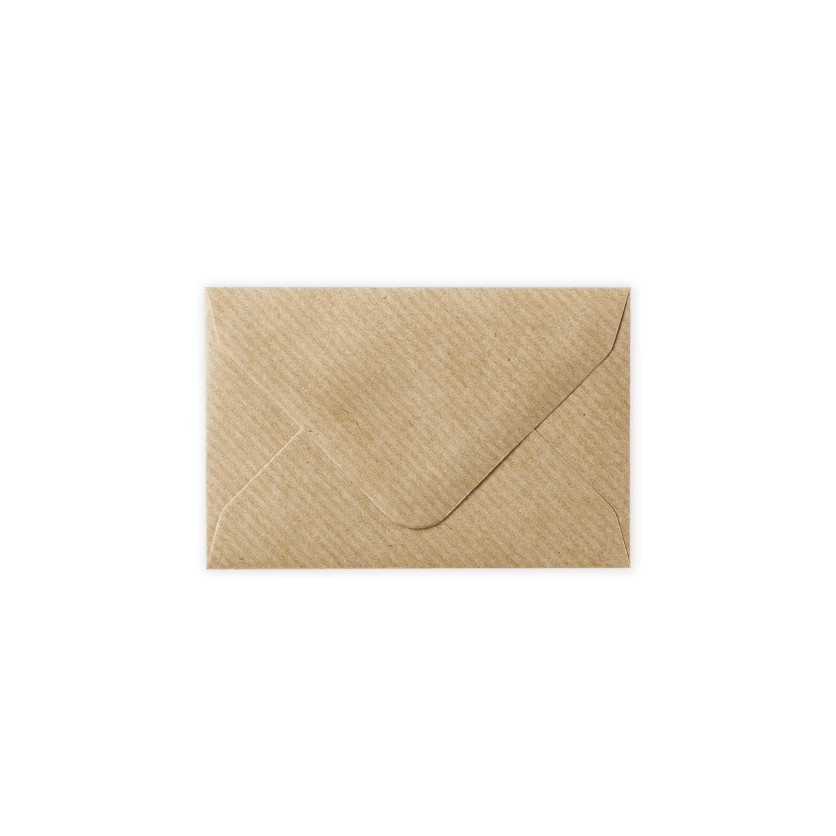 Ribbed Kraft Gummed V-Flap Greeting Card Envelope (62 x 94mm)