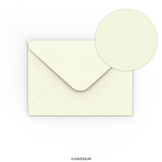133x184 mm Ivory Hammer Square Gummed Plain 120gsm Diamond Flap