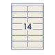 Rectangle Adhesive Labels White 99 x 38 mm (14 labels)