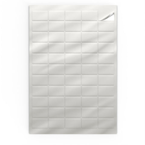 Rectangle Adhesive Labels Silver 36 x 22 mm (55 labels)