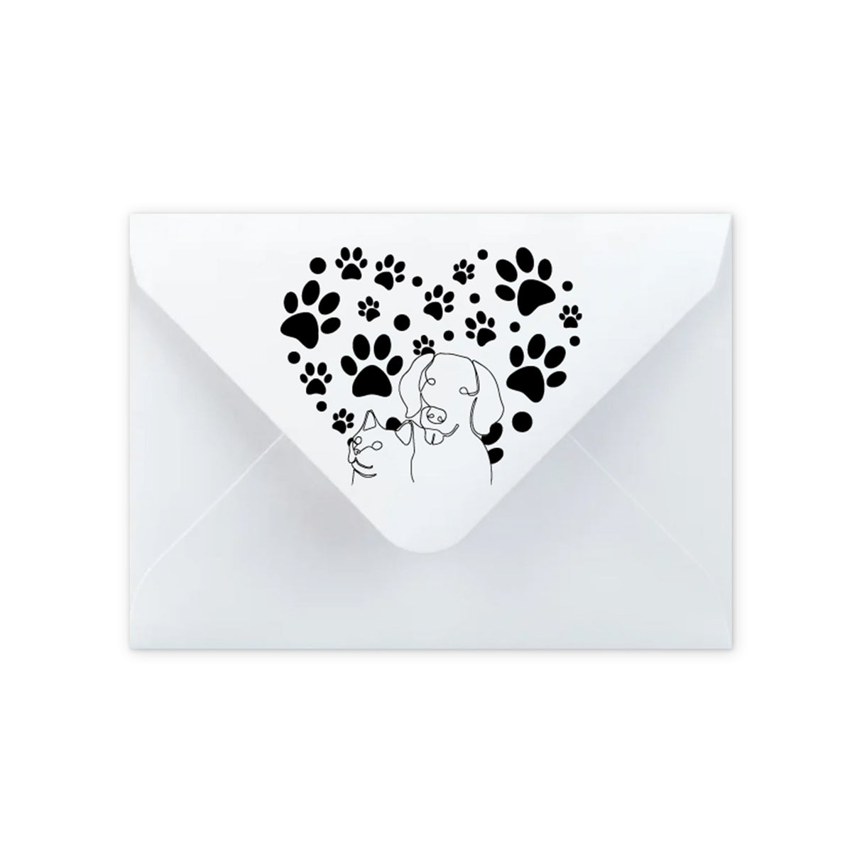Envelope Paw Print design
