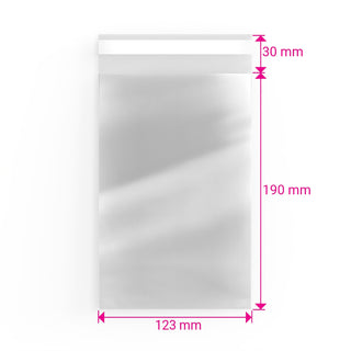 Cello Bags (Non-Header) Clear 190 x 123 mm