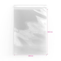 Cello Bags (Non-Header) Clear 325 x 234 mm