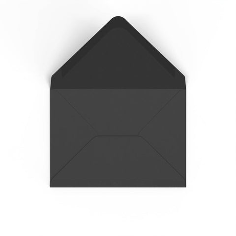 Black British Made Gummed V-Flap Envelope (133 x 184mm)