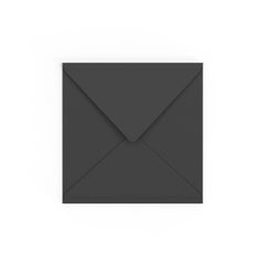 Black British Made Gummed V-Flap Envelope (155 x 155mm)
