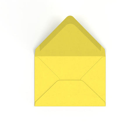 C6 Sunflower Yellow British Made Gummed V-Flap Envelope (114 x 162mm)