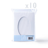 White Tri-Fold Oval Aperture Cards Pack