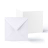 Hammered Cards & Envelopes Pack White 155x155 mm + 145x145 mm