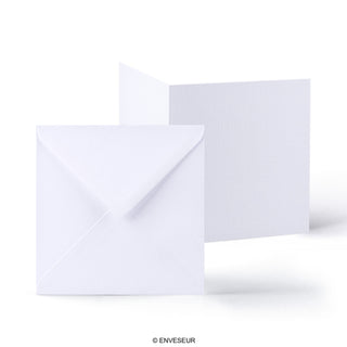 Linen Cards & Envelopes Packs White 155 x 310 x 30 mm