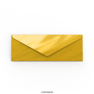 Metallic Gold Gummed V-Flap Envelope (80 x 215mm)