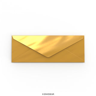 80x215 mm Metallic Gold Envelope