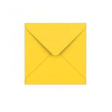 Mid Yellow Gummed V-Flap Envelope (140 x 140mm)