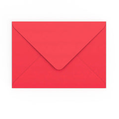 C5 Bright Red Gummed V-Flap Envelope (162 x 229mm)