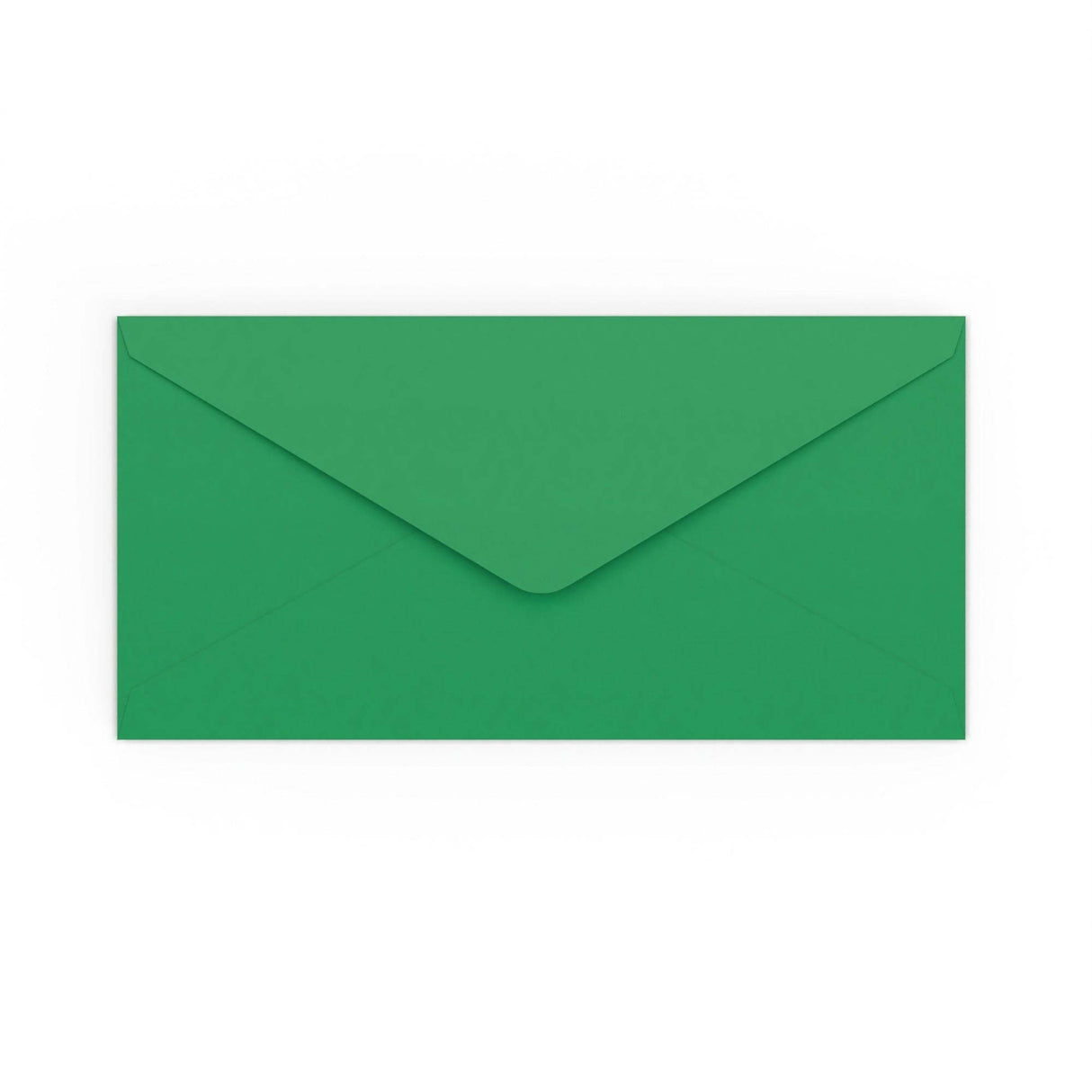 DL Dark Green Gummed V-Flap Envelope (110 x 220mm)