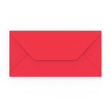DL Dark Red Gummed V-Flap Envelope (110 x 220mm)