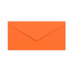 DL Orange Gummed V-Flap Envelope (110 x 220mm)