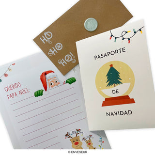 Christmas Passport, Envelope B02DL-CH1, Santa&#039;s Letter &amp; Wax Seal