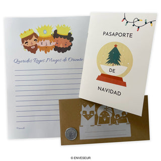 Christmas Passport, Envelope B02DL-CH5, 3 Kings Letter & Wax Seal