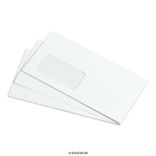 Opaline Envelope linen structure DL 110 X 220 MM 110 gsm left window