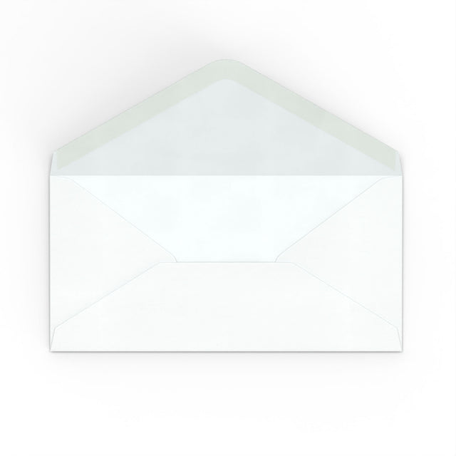 DL White Hammer Gummed V-Flap Envelope (110 x 220mm)