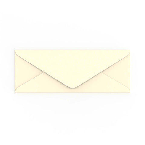 Ivory Wove Gummed V-Flap Envelope (80 x 215mm)